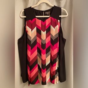Vince Camuto Sleeveless, Pleated Shirt